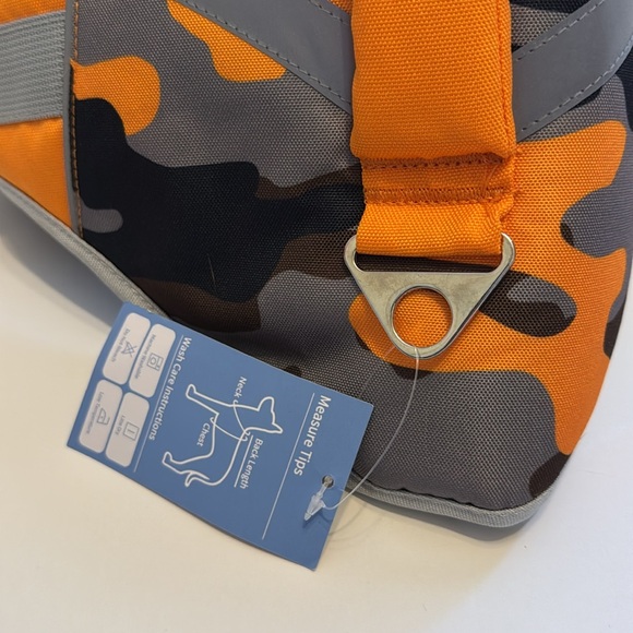 NWT- Dog Life Jacket, High Visibility Ripstop, Adjustable size L, OrangeCamo - Picture 9 of 11